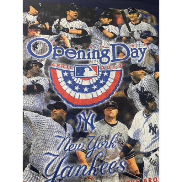 New York Yankees Graphic Shirt Mens 2Xl Blue 2013 Opening Days Derek Jeter - Picture 8 of 10